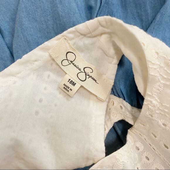 18 Months •Jessica Simpson• Blue Baby Girl Dress - Picture 7 of 8